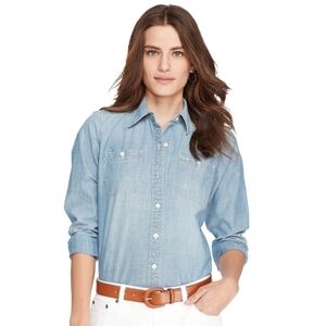 J. Crew chambray cotton button up small